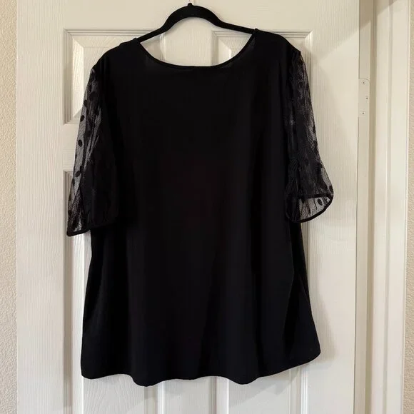 Black Plus Size Top Size 3X - Picture 2 of 5